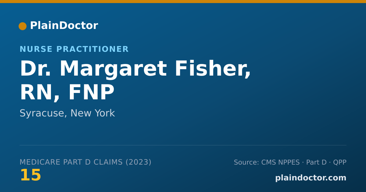 Shareable card for Margaret Fisher, RN, FNP - Nurse Practitioner, Syracuse, NY