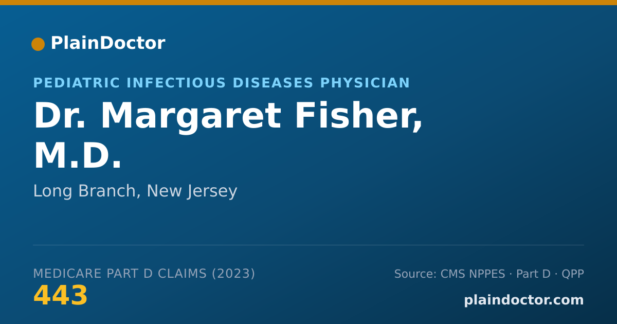 Shareable card for Margaret Fisher, M.D. - Pediatric Infectious Diseases Physician, Long Branch, NJ