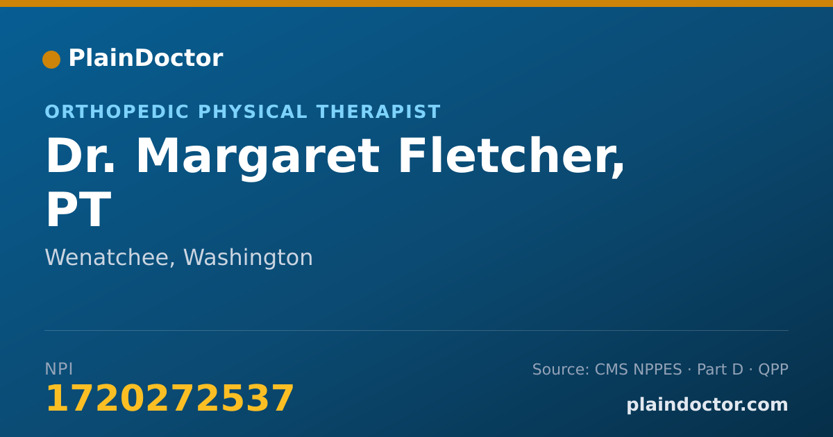 Shareable card for Margaret Fletcher, PT - Orthopedic Physical Therapist, Wenatchee, WA