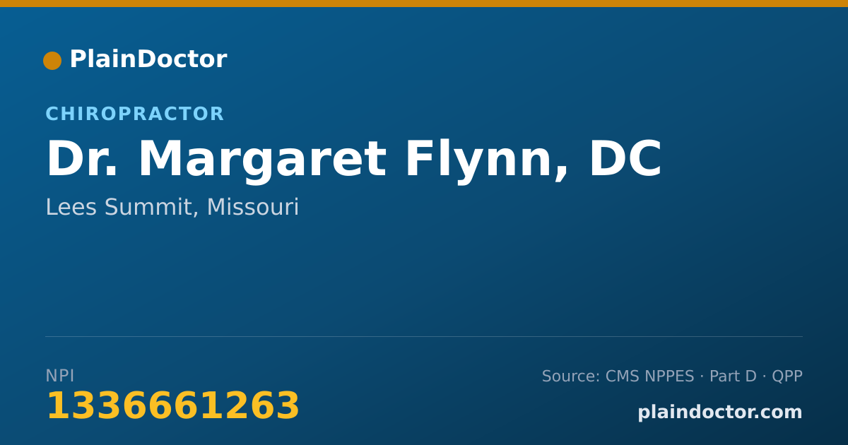 Shareable card for Margaret Flynn, DC - Chiropractor, Lees Summit, MO