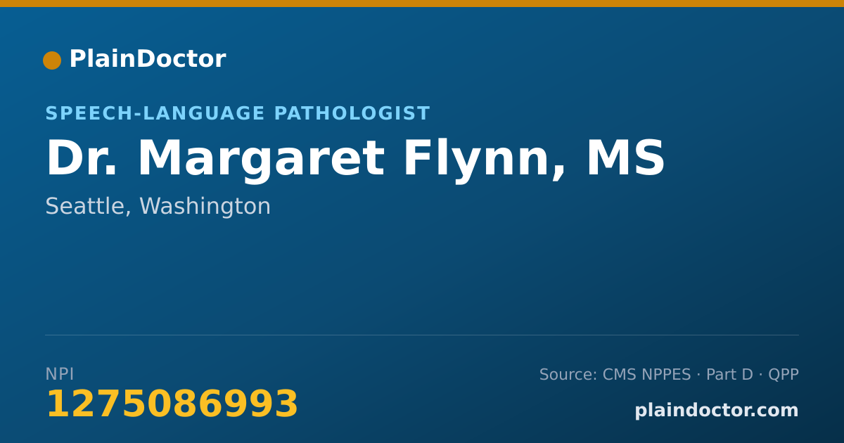 Shareable card for Margaret Flynn, MS - Speech-Language Pathologist, Seattle, WA
