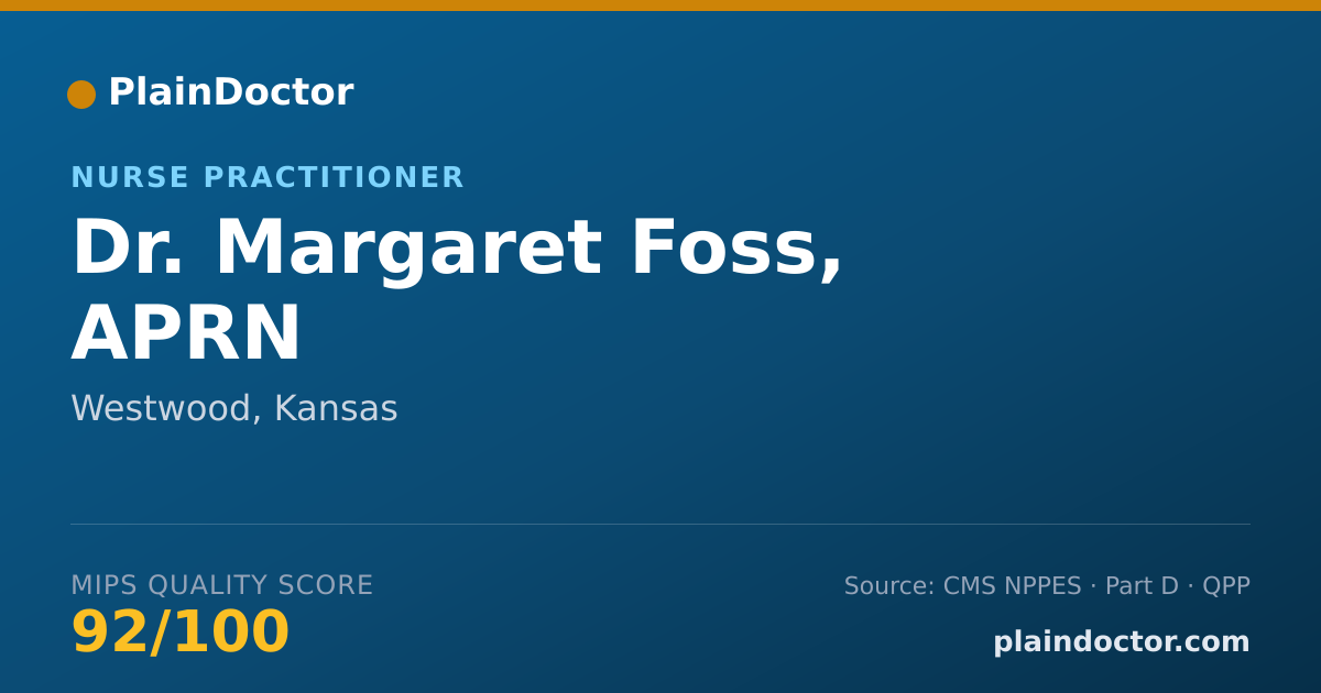 Shareable card for Margaret Foss, APRN - Nurse Practitioner, Westwood, KS