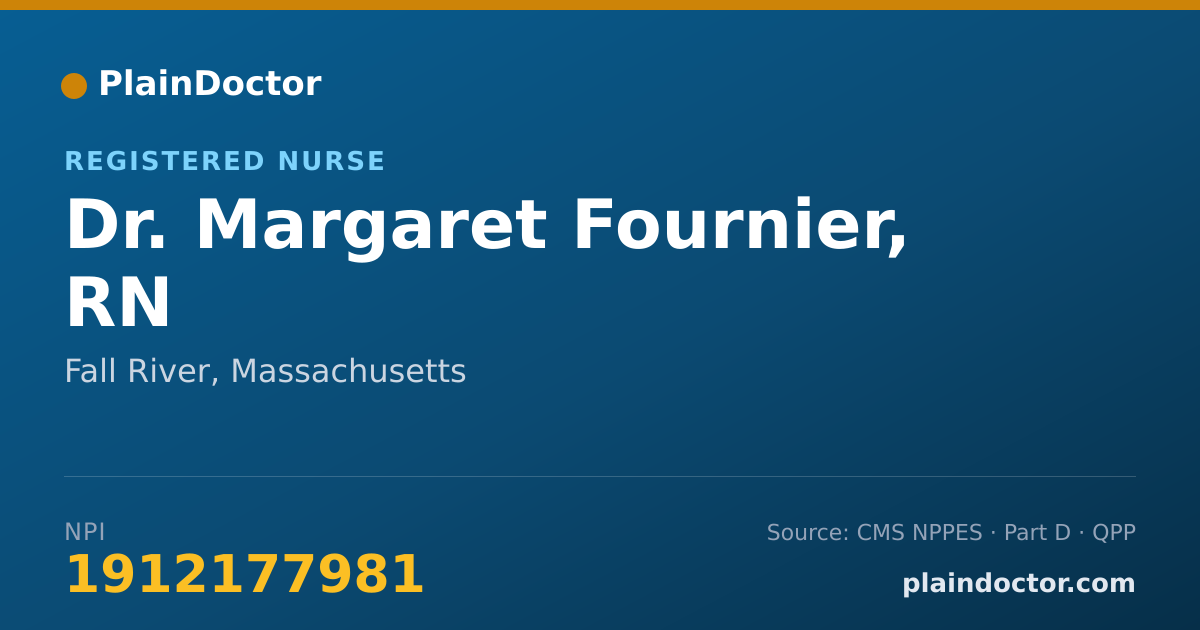 Shareable card for Margaret Fournier, RN - Registered Nurse, Fall River, MA