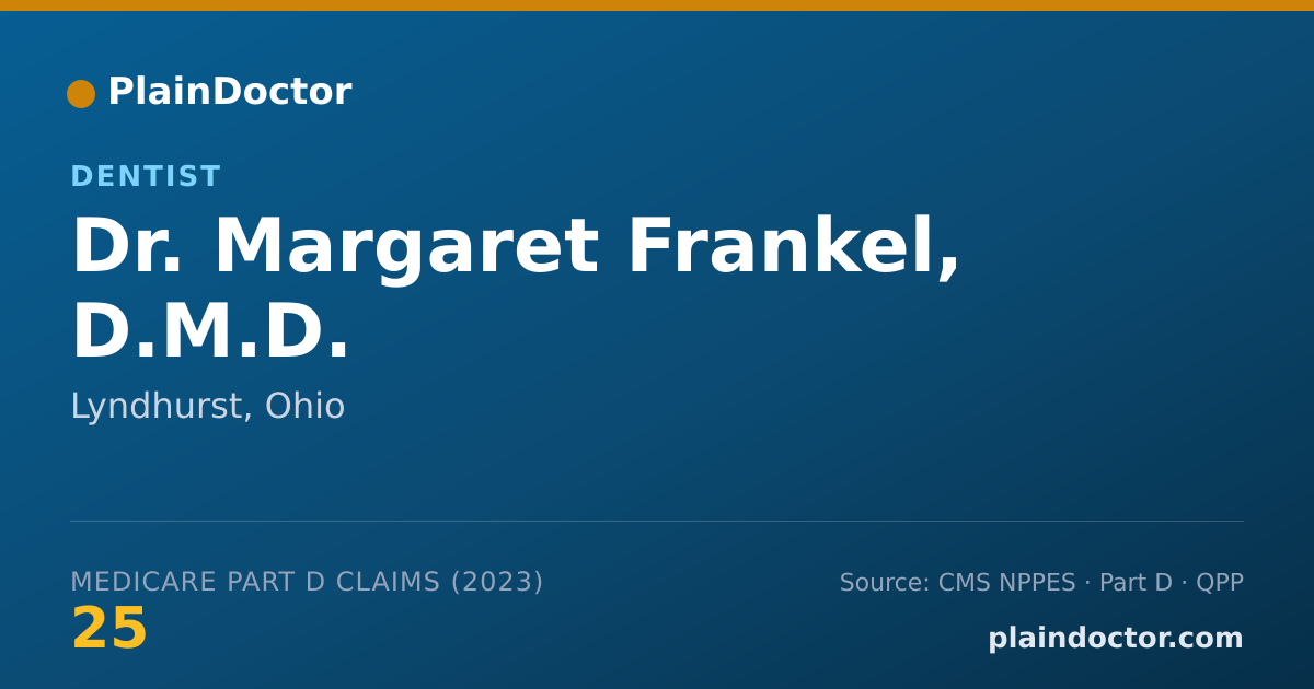 Shareable card for Margaret Frankel, D.M.D. - Dentist, Lyndhurst, OH