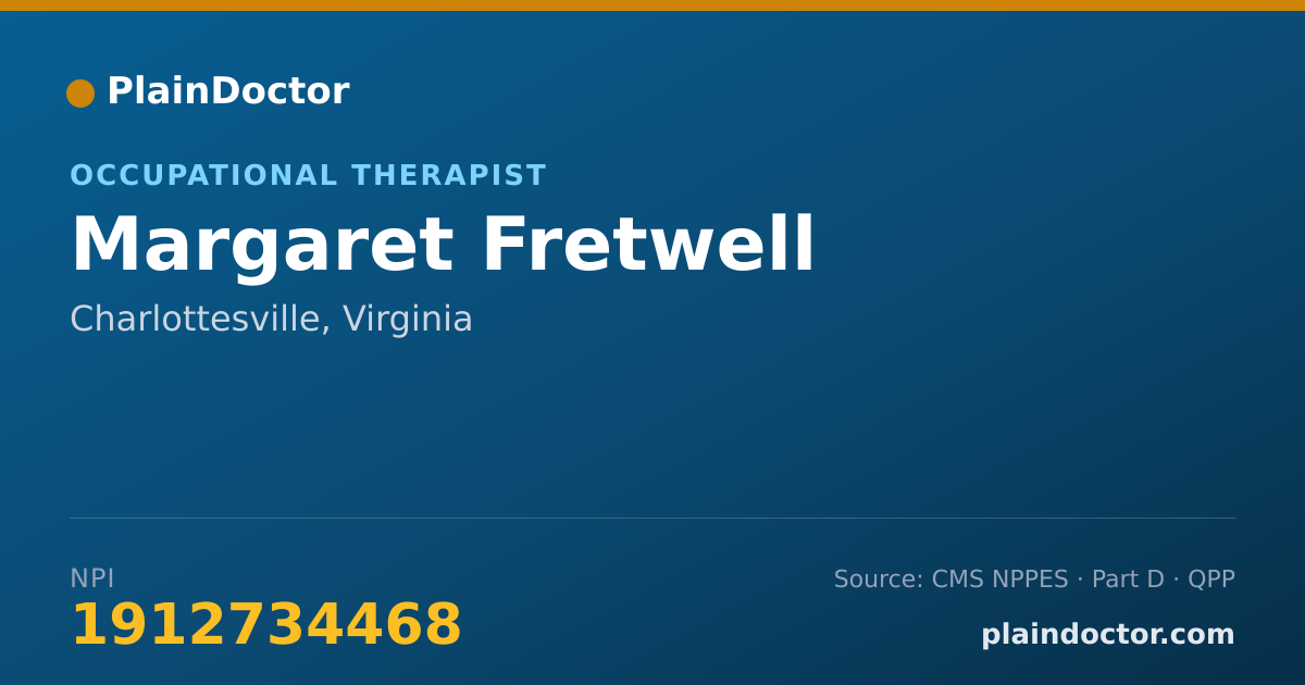 Shareable card for Margaret Fretwell - Occupational Therapist, Charlottesville, VA
