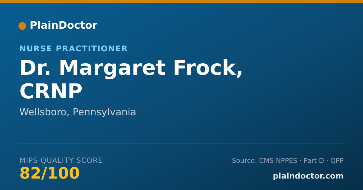 Shareable card for Margaret Frock, CRNP - Nurse Practitioner, Wellsboro, PA