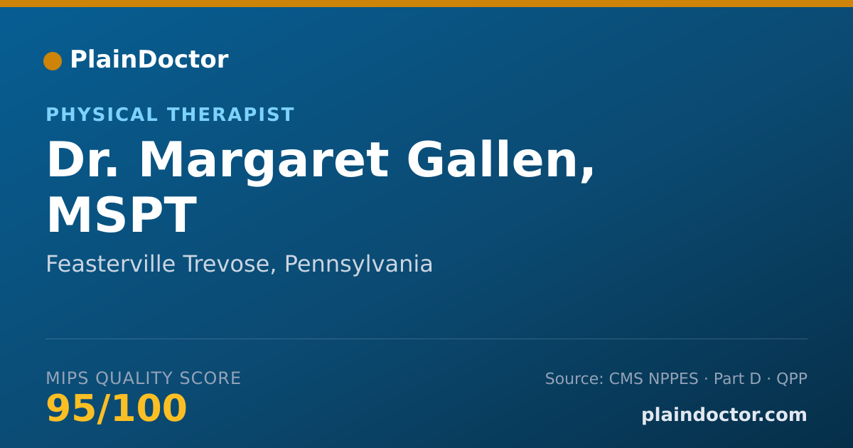 Shareable card for Margaret Gallen, MSPT - Physical Therapist, Feasterville Trevose, PA