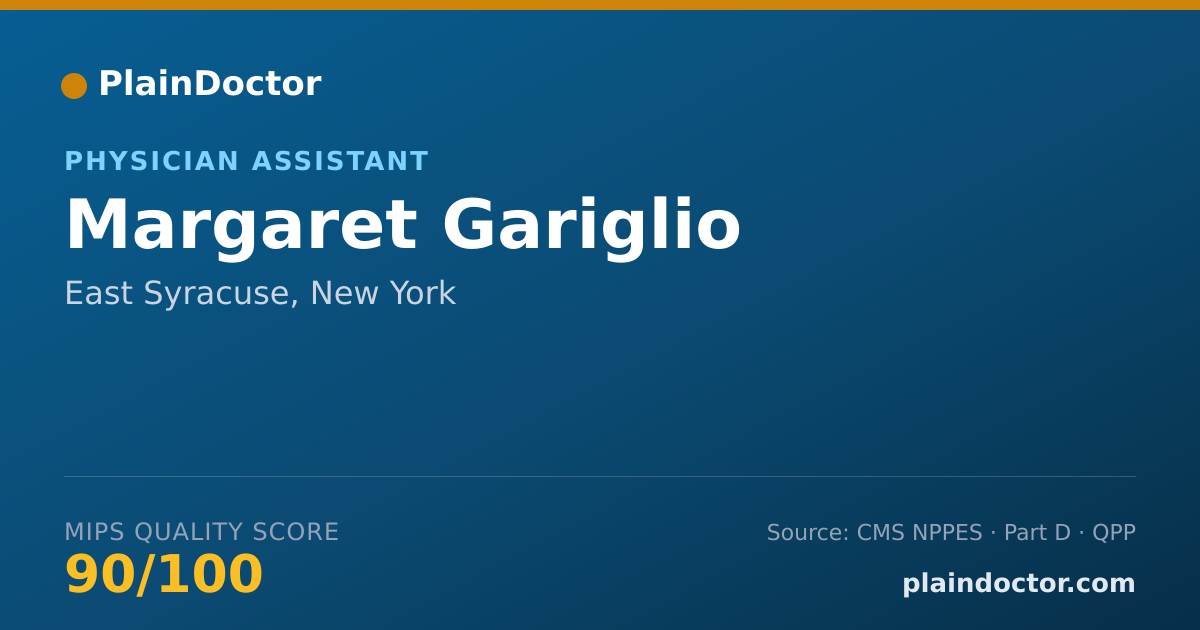 Shareable card for Margaret Gariglio - Physician Assistant, East Syracuse, NY