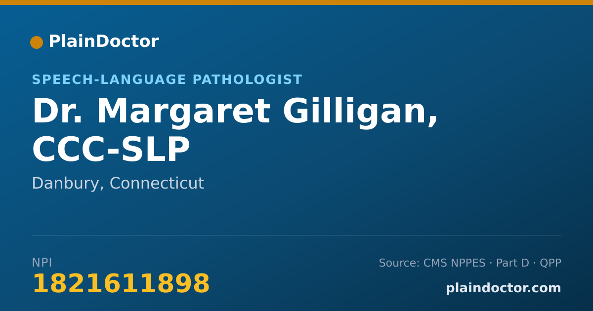 Shareable card for Margaret Gilligan, CCC-SLP - Speech-Language Pathologist, Danbury, CT