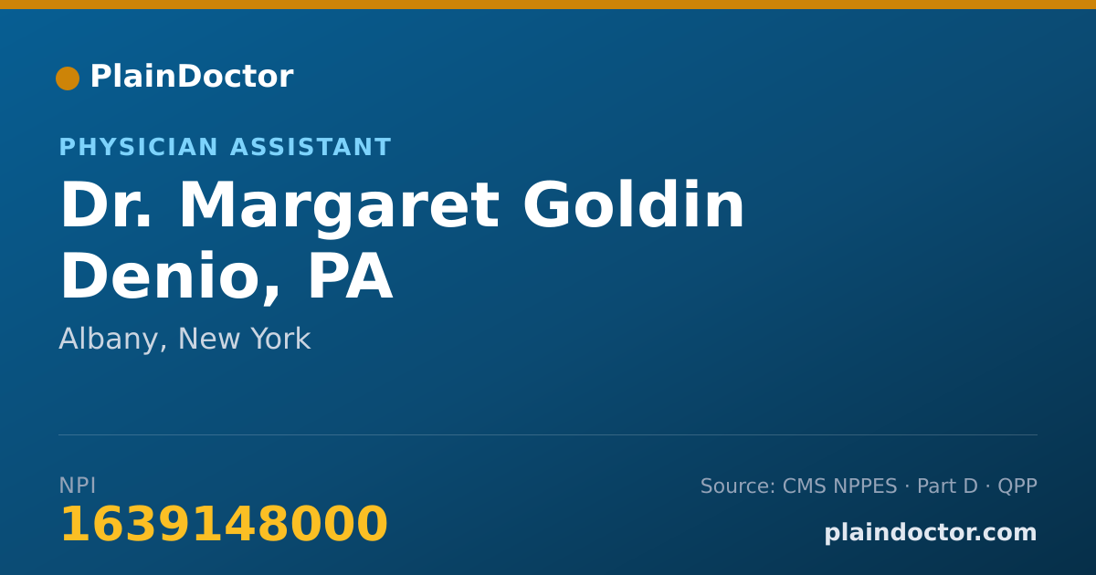 Shareable card for Margaret Goldin Denio, PA - Physician Assistant, Albany, NY