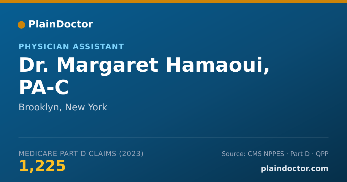Shareable card for Margaret Hamaoui, PA-C - Physician Assistant, Brooklyn, NY