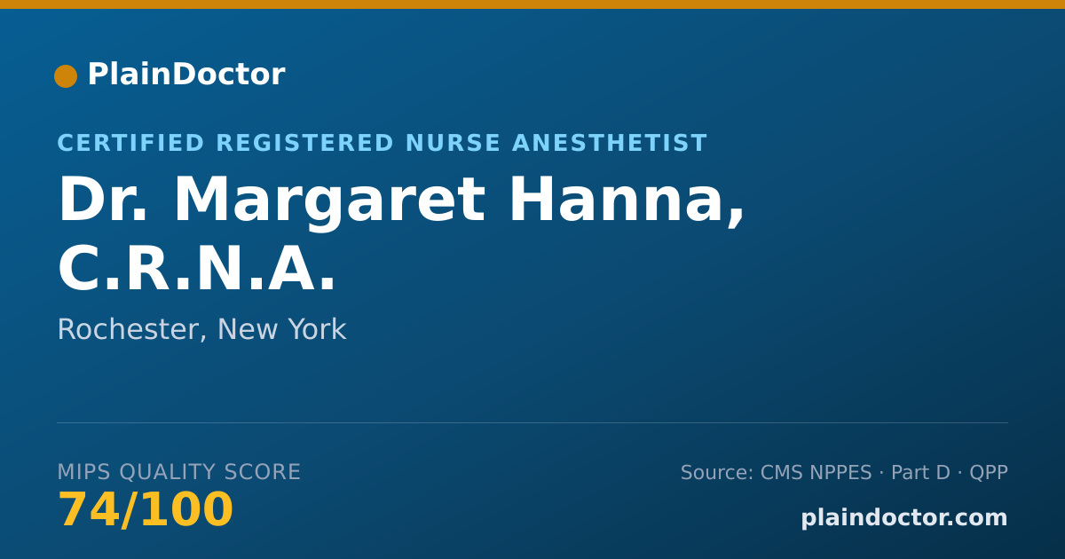 Shareable card for Margaret Hanna, C.R.N.A. - Certified Registered Nurse Anesthetist, Rochester, NY