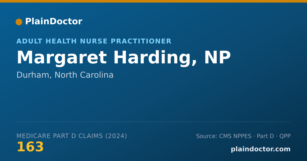 Shareable card for Margaret Harding, NP - Adult Health Nurse Practitioner, Durham, NC