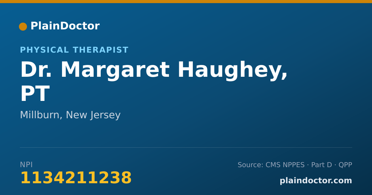 Shareable card for Margaret Haughey, PT - Physical Therapist, Millburn, NJ