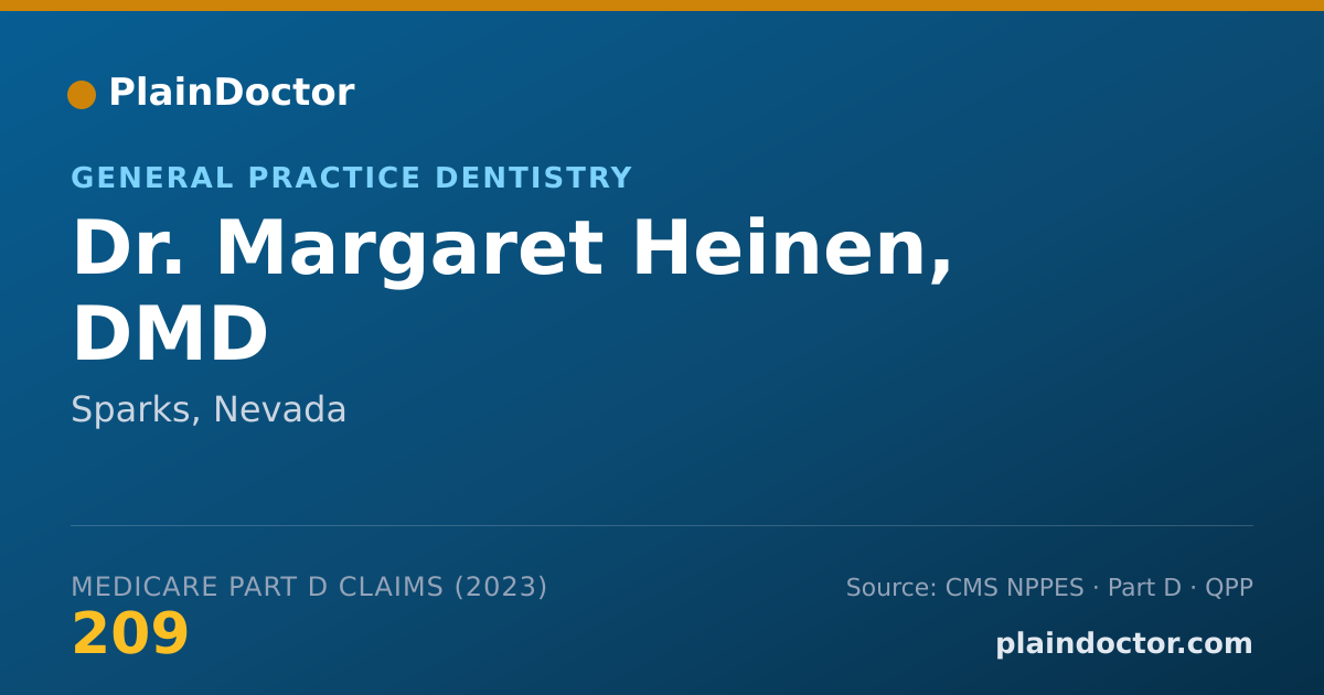 Shareable card for Margaret Heinen, DMD - General Practice Dentistry, Sparks, NV