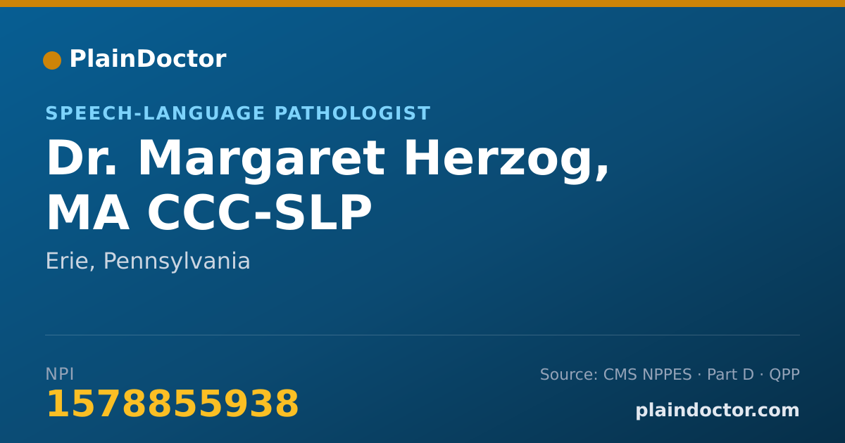 Shareable card for Margaret Herzog, MA CCC-SLP - Speech-Language Pathologist, Erie, PA