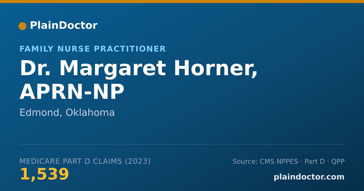 Shareable card for Margaret Horner, APRN-NP - Family Nurse Practitioner, Edmond, OK
