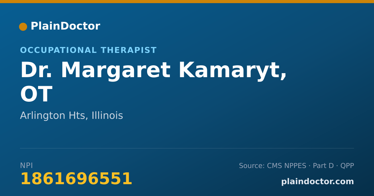 Shareable card for Margaret Kamaryt, OT - Occupational Therapist, Arlington Hts, IL