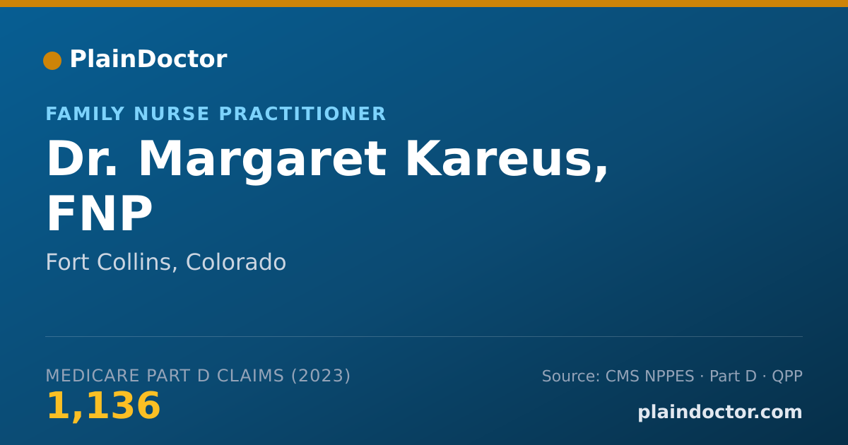 Shareable card for Margaret Kareus, FNP - Family Nurse Practitioner, Fort Collins, CO