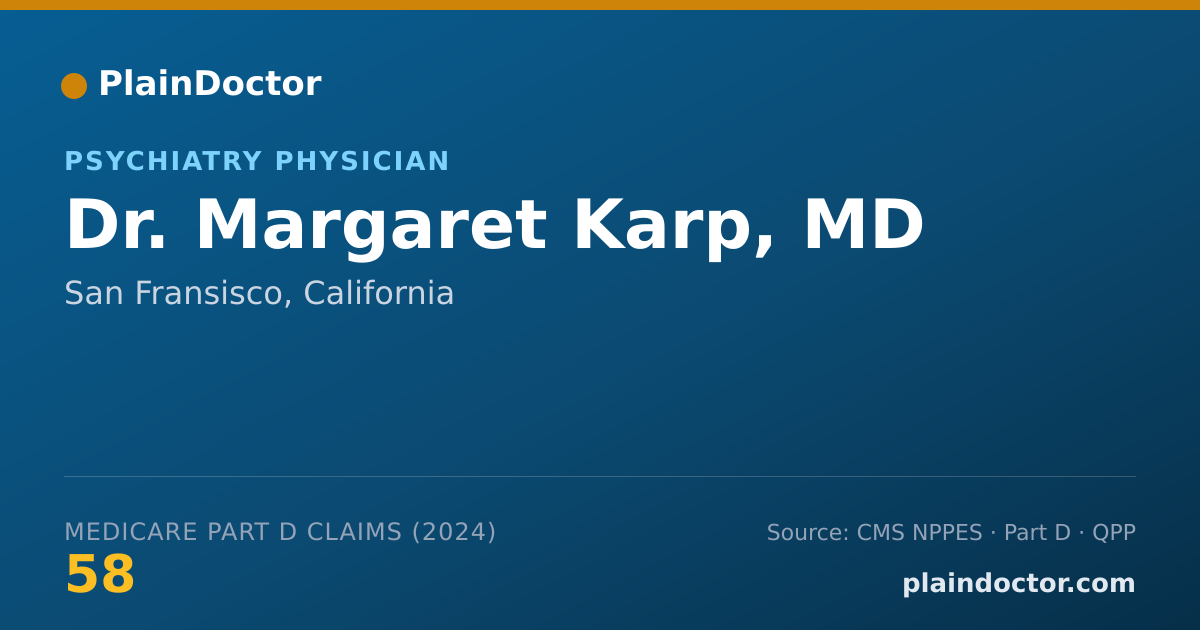 Shareable card for Margaret Karp, MD - Psychiatry Physician, San Fransisco, CA