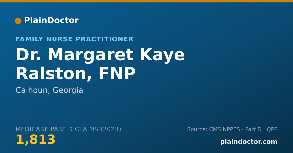 Shareable card for Margaret Kaye Ralston, FNP - Family Nurse Practitioner, Calhoun, GA