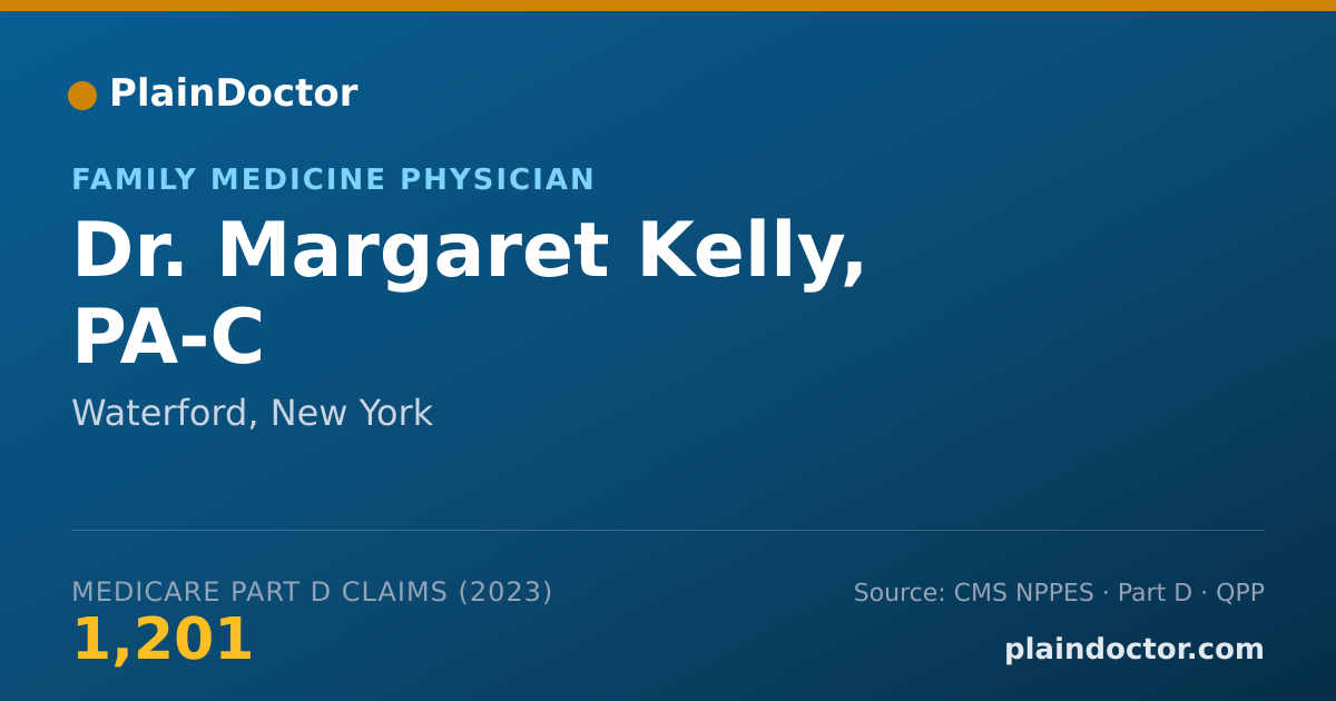 Shareable card for Margaret Kelly, PA-C - Family Medicine Physician, Waterford, NY