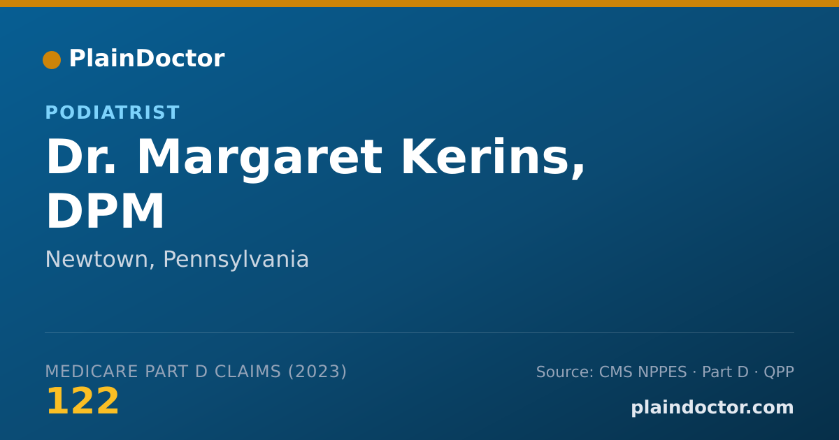 Shareable card for Margaret Kerins, DPM - Podiatrist, Newtown, PA