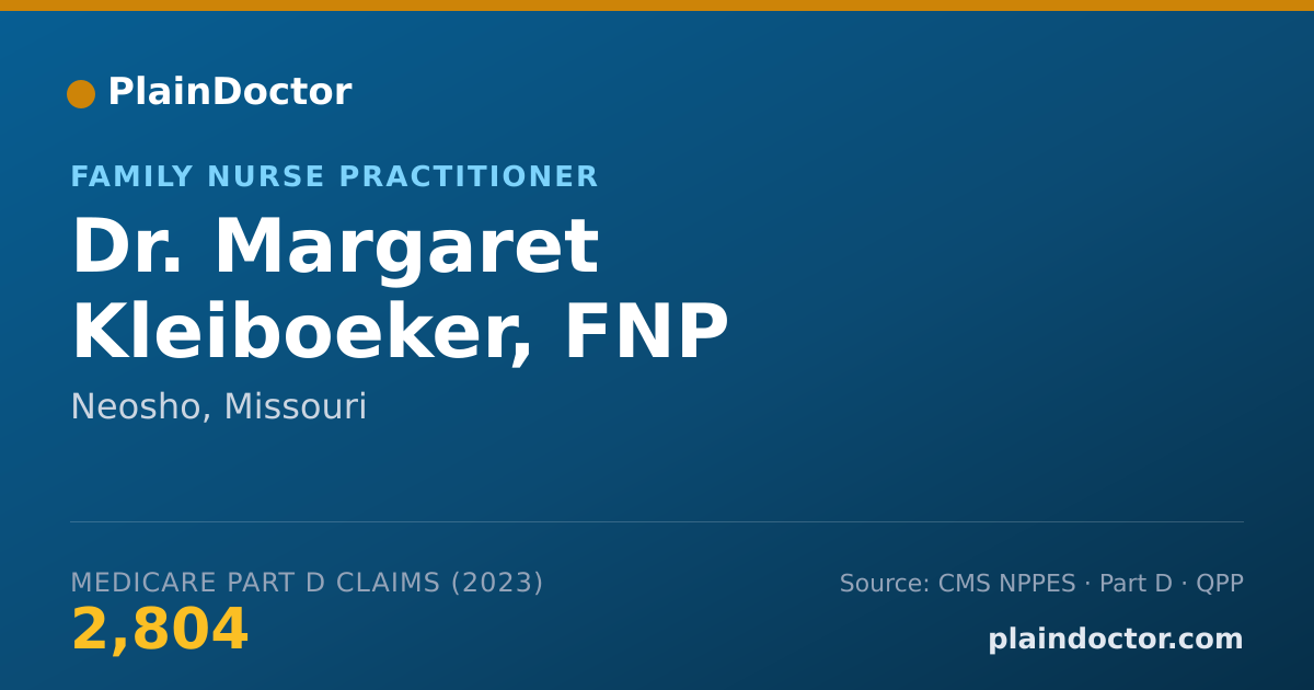 Shareable card for Margaret Kleiboeker, FNP - Family Nurse Practitioner, Neosho, MO
