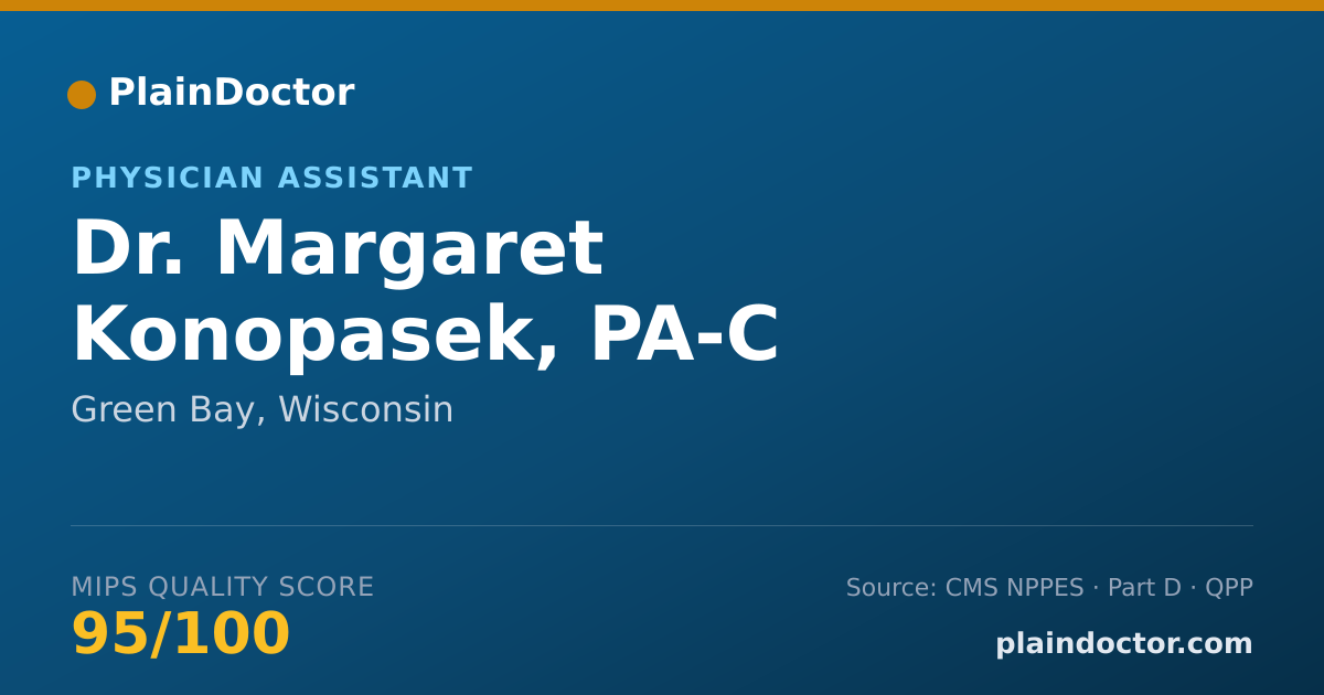 Shareable card for Margaret Konopasek, PA-C - Physician Assistant, Green Bay, WI