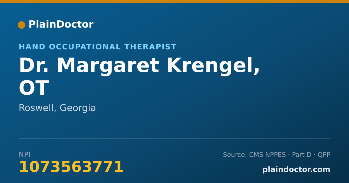 Shareable card for Margaret Krengel, OT - Hand Occupational Therapist, Roswell, GA