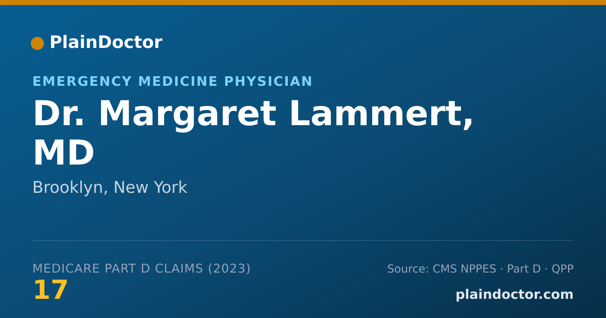 Shareable card for Margaret Lammert, MD - Emergency Medicine Physician, Brooklyn, NY