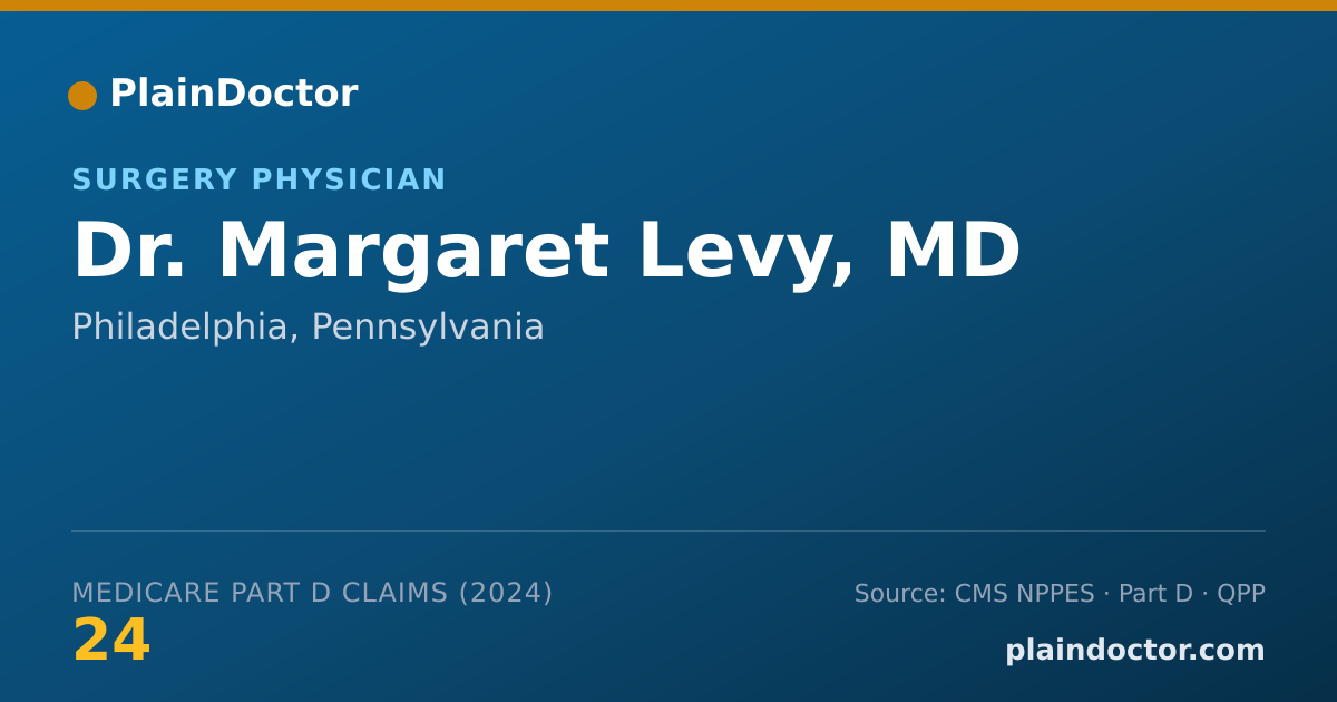 Shareable card for Margaret Levy, MD - Surgery Physician, Philadelphia, PA