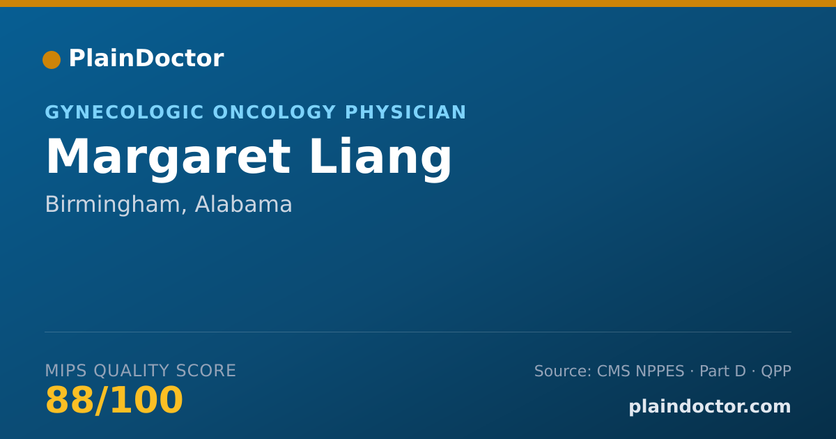 Shareable card for Margaret Liang - Gynecologic Oncology Physician, Birmingham, AL