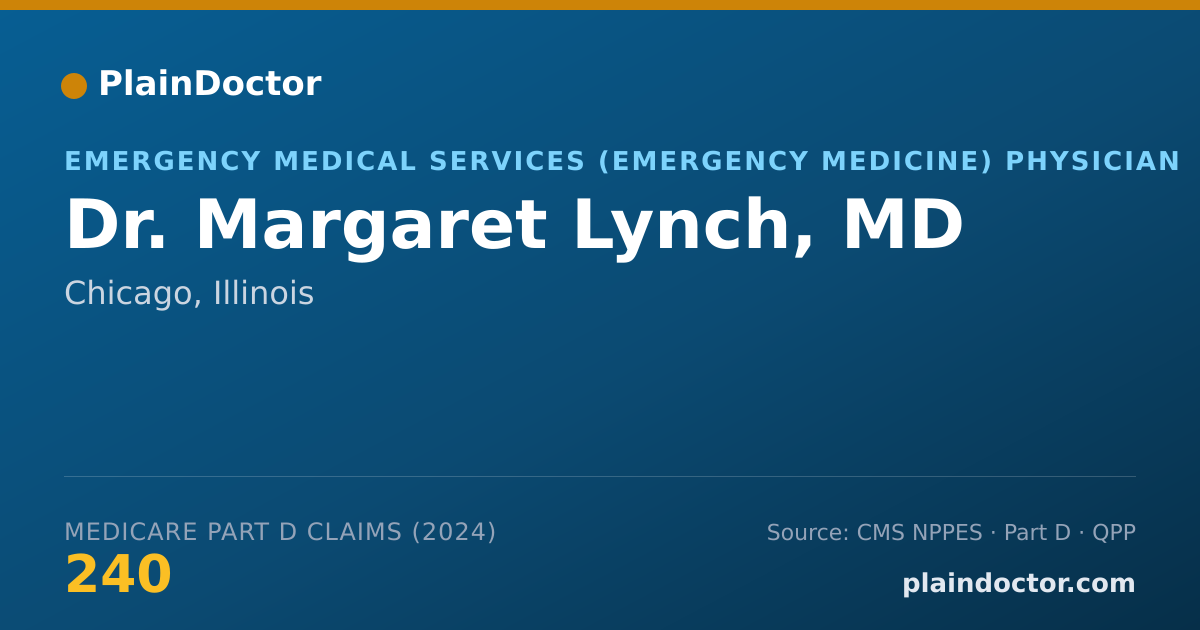 Shareable card for Margaret Lynch, MD - Emergency Medical Services (Emergency Medicine) Physician, Chicago, IL