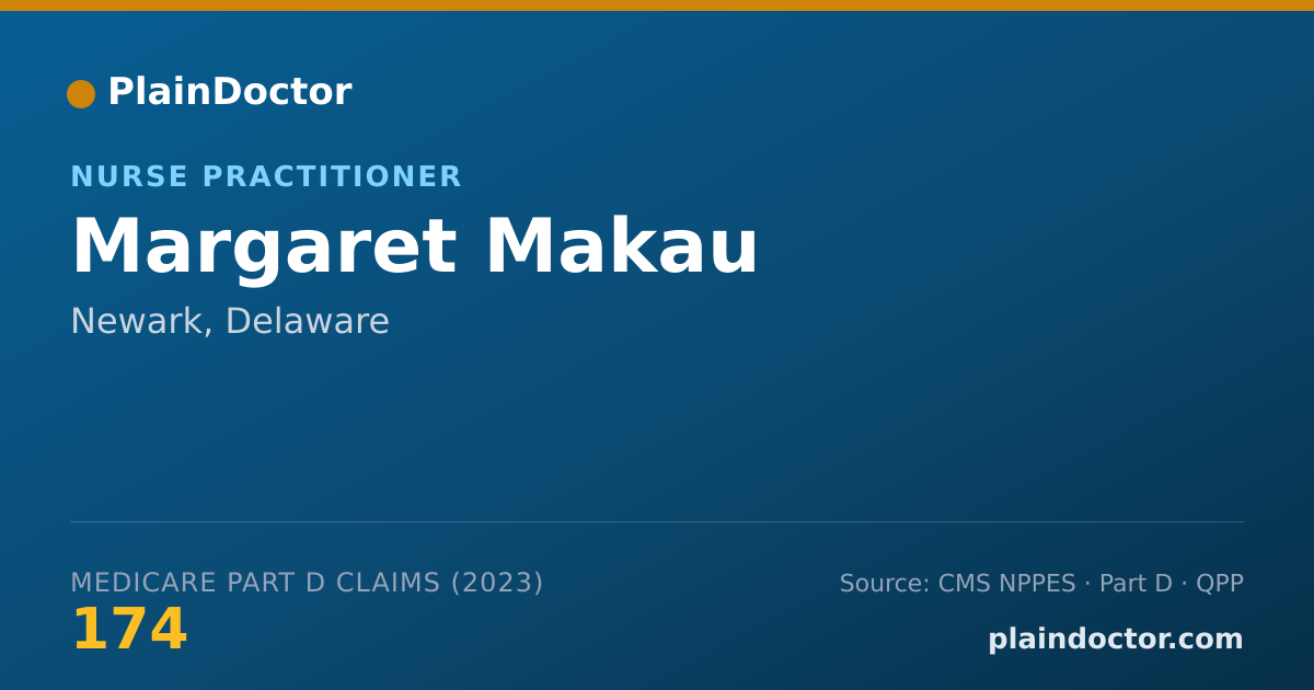 Shareable card for Margaret Makau - Nurse Practitioner, Newark, DE