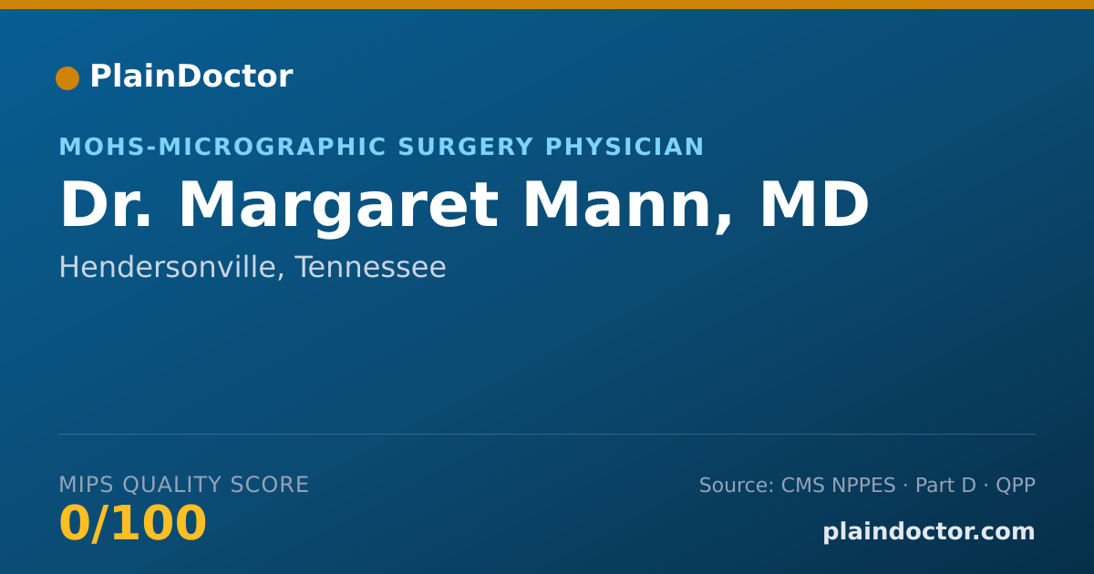 Shareable card for Margaret Mann, MD - Dermatology Physician, Hendersonville, TN
