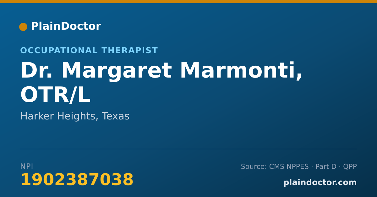 Shareable card for Margaret Marmonti, OTR/L - Occupational Therapist, Harker Heights, TX