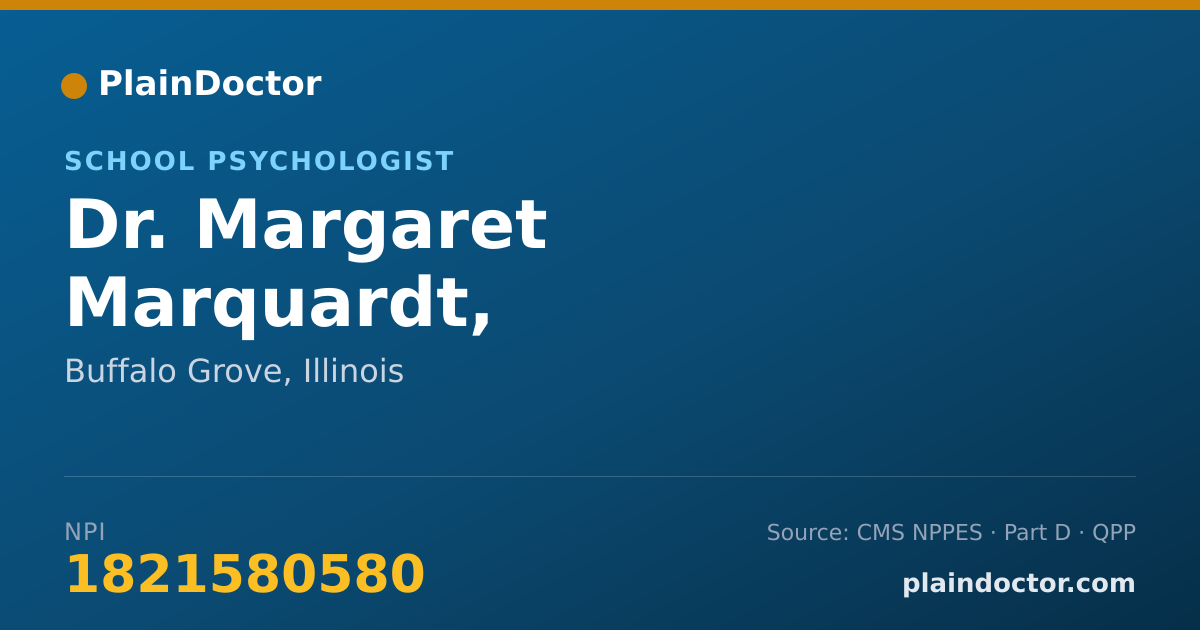 Shareable card for Margaret Marquardt, M.ED./ED.S., NCSP - School Psychologist, Buffalo Grove, IL