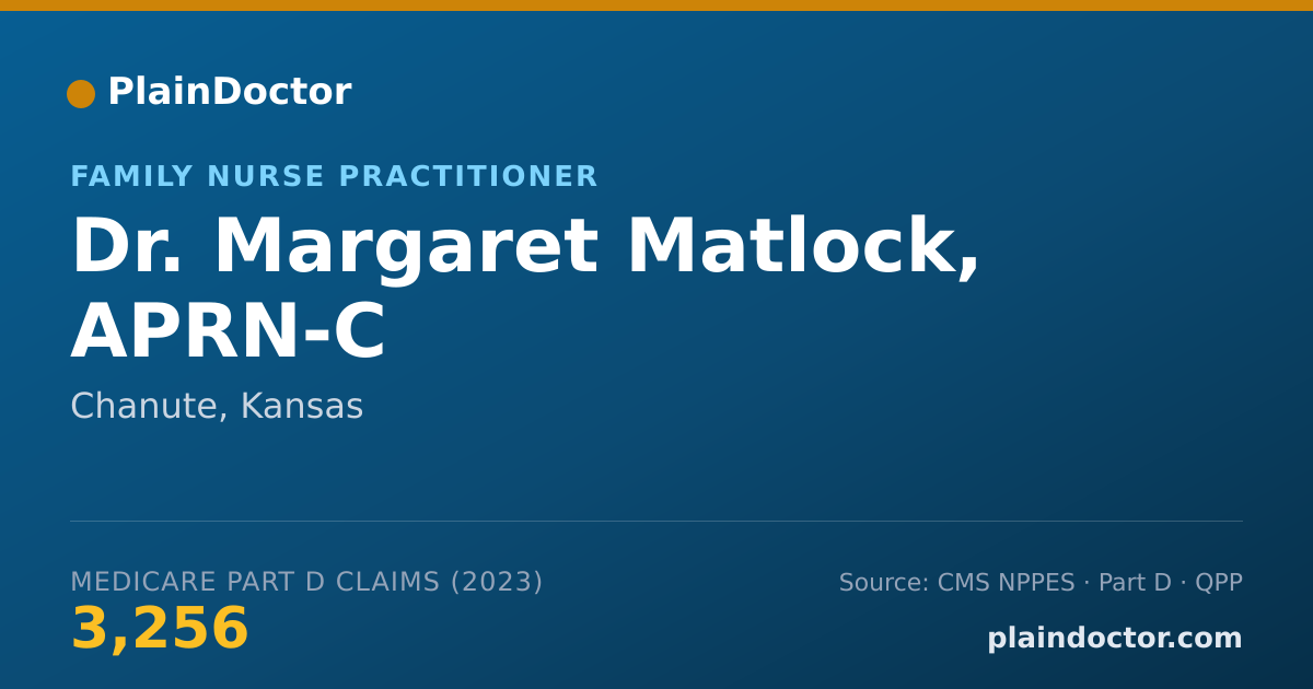 Shareable card for Margaret Matlock, APRN-C - Family Nurse Practitioner, Chanute, KS