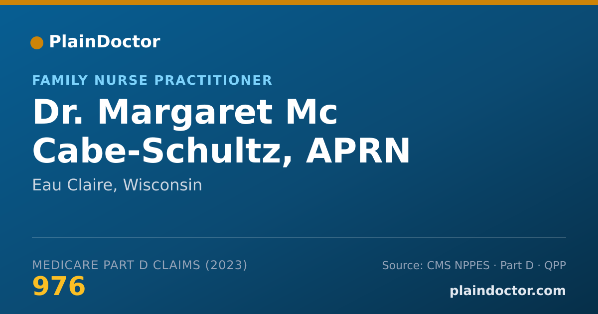 Shareable card for Margaret Mc Cabe-Schultz, APRN - Family Nurse Practitioner, Eau Claire, WI