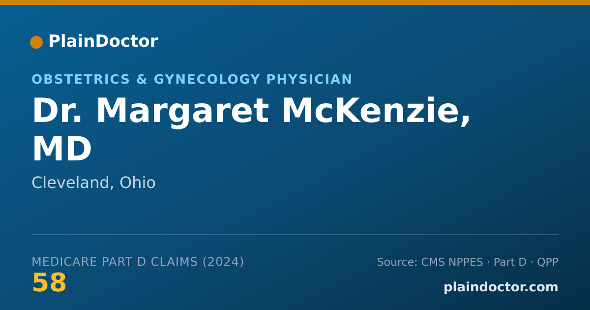 Shareable card for Margaret McKenzie, MD - Obstetrics & Gynecology Physician, Cleveland, OH