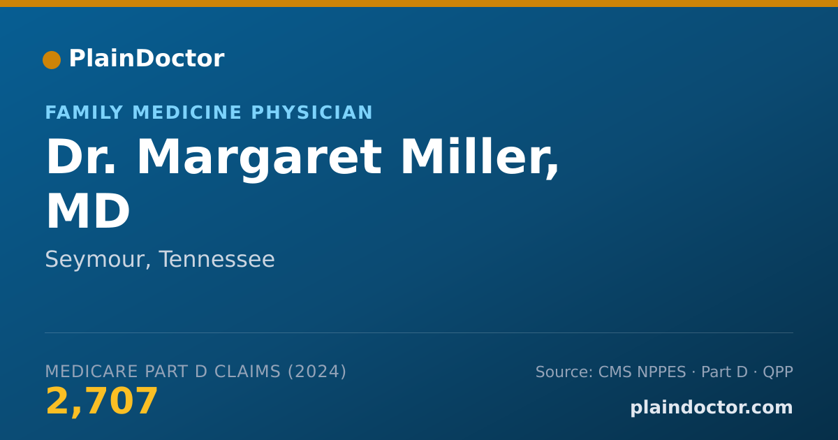 Shareable card for Margaret Miller, MD - Family Medicine Physician, Seymour, TN
