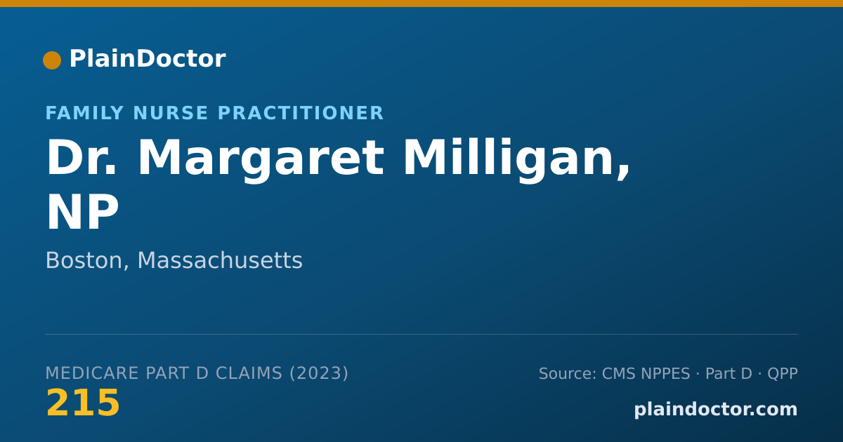 Shareable card for Margaret Milligan, NP - Family Nurse Practitioner, Boston, MA