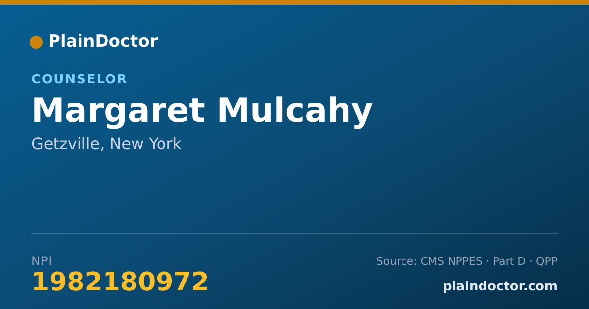 Shareable card for Margaret Mulcahy - Counselor, Getzville, NY