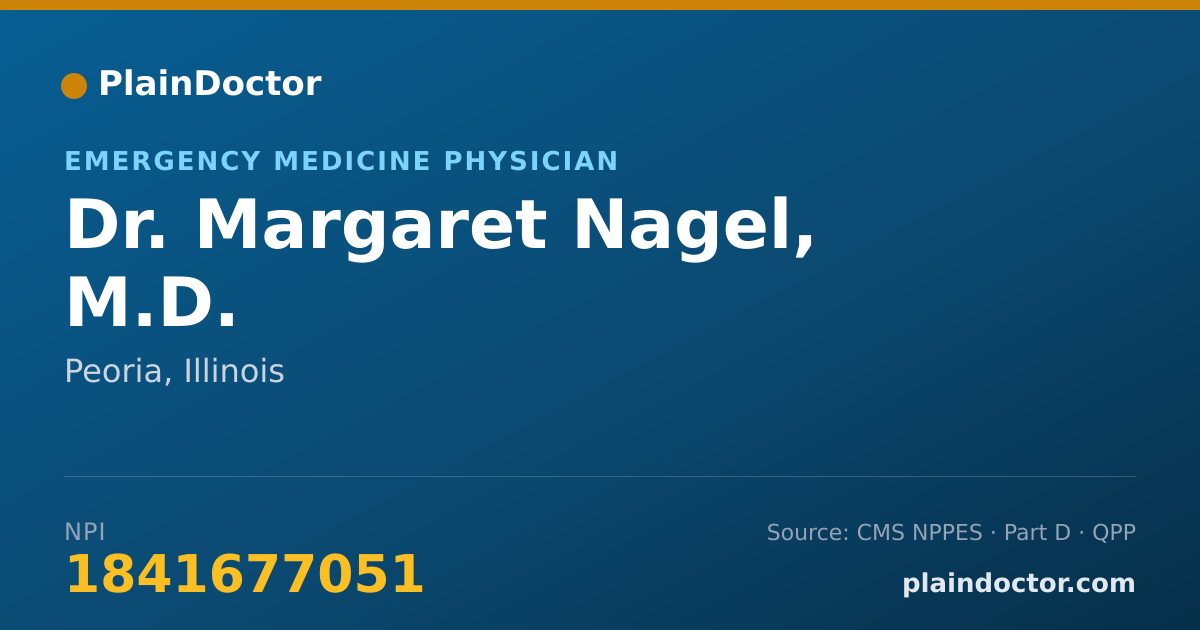 Shareable card for Margaret Nagel, M.D. - Emergency Medicine Physician, Peoria, IL