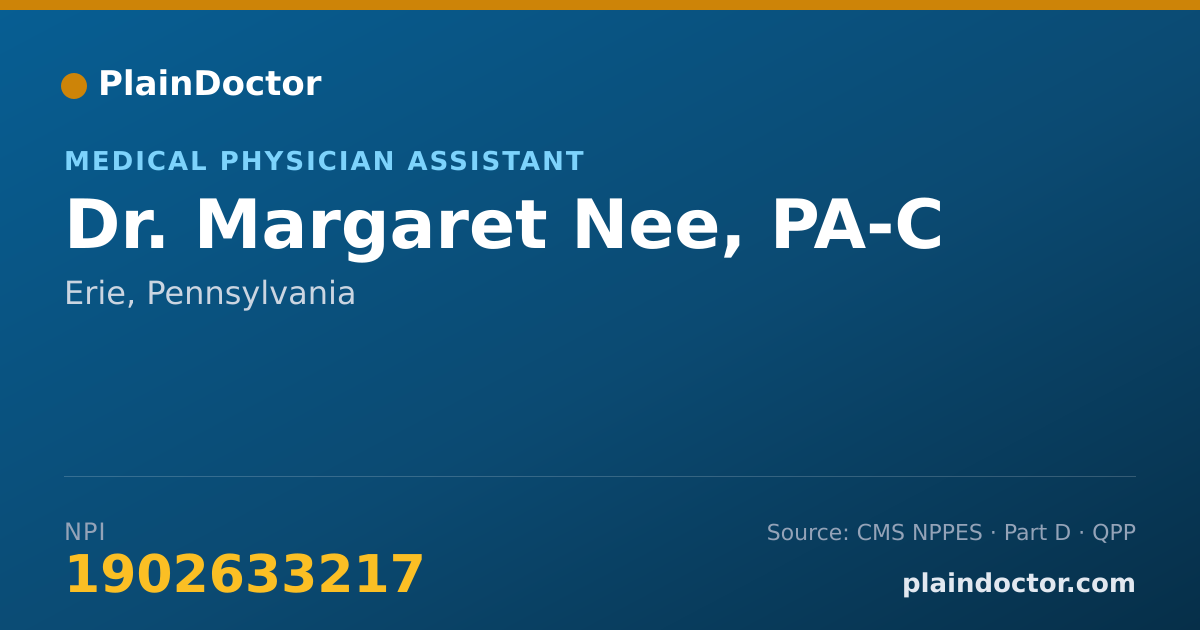 Shareable card for Margaret Nee, PA-C - Medical Physician Assistant, Erie, PA