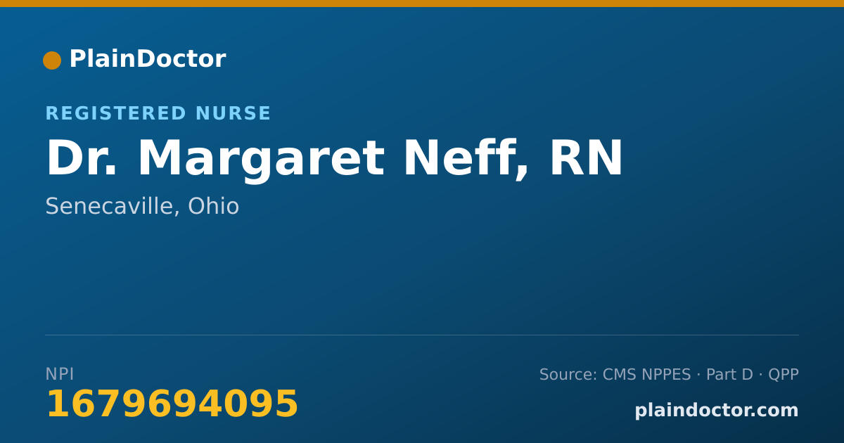 Shareable card for Margaret Neff, RN - Registered Nurse, Senecaville, OH