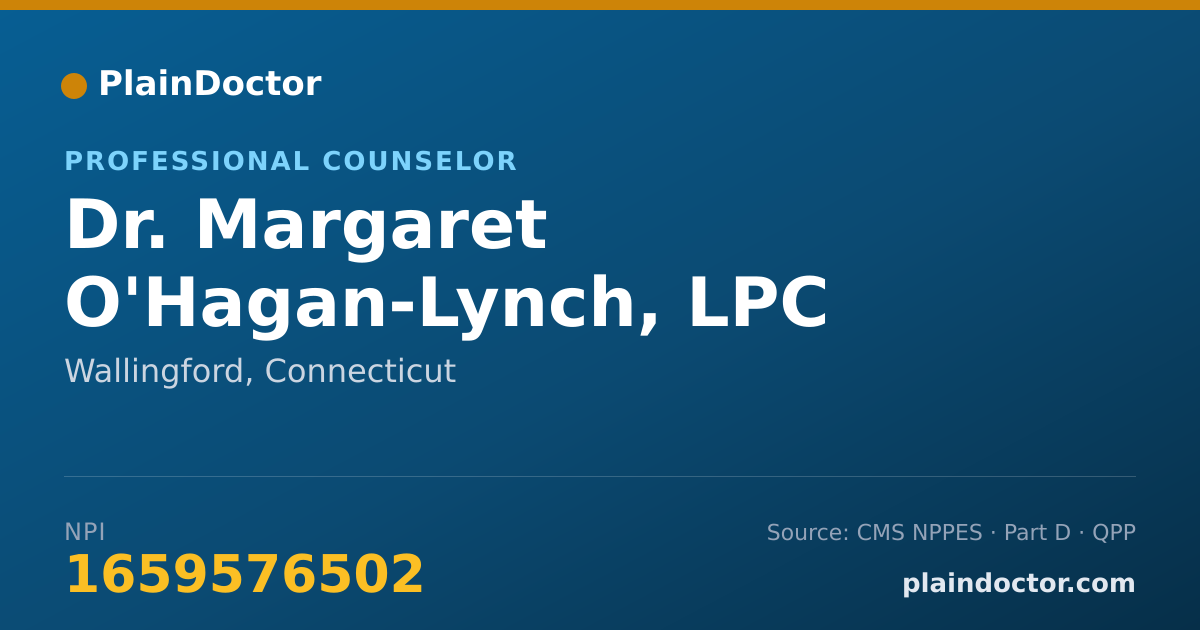 Shareable card for Margaret O'Hagan-Lynch, LPC - Professional Counselor, Wallingford, CT