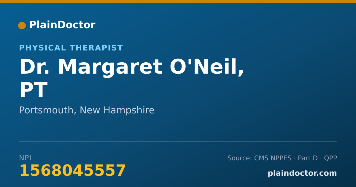 Shareable card for Margaret O'Neil, PT - Physical Therapist, Portsmouth, NH