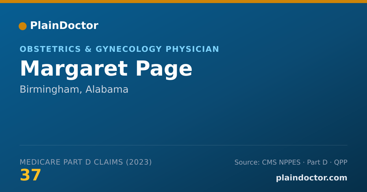 Shareable card for Margaret Page - Obstetrics & Gynecology Physician, Birmingham, AL